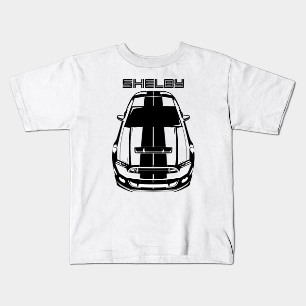 Ford Mustang Shelby GT500 S197 2013-2014 - Black Stripes Kids T-Shirt by V8social